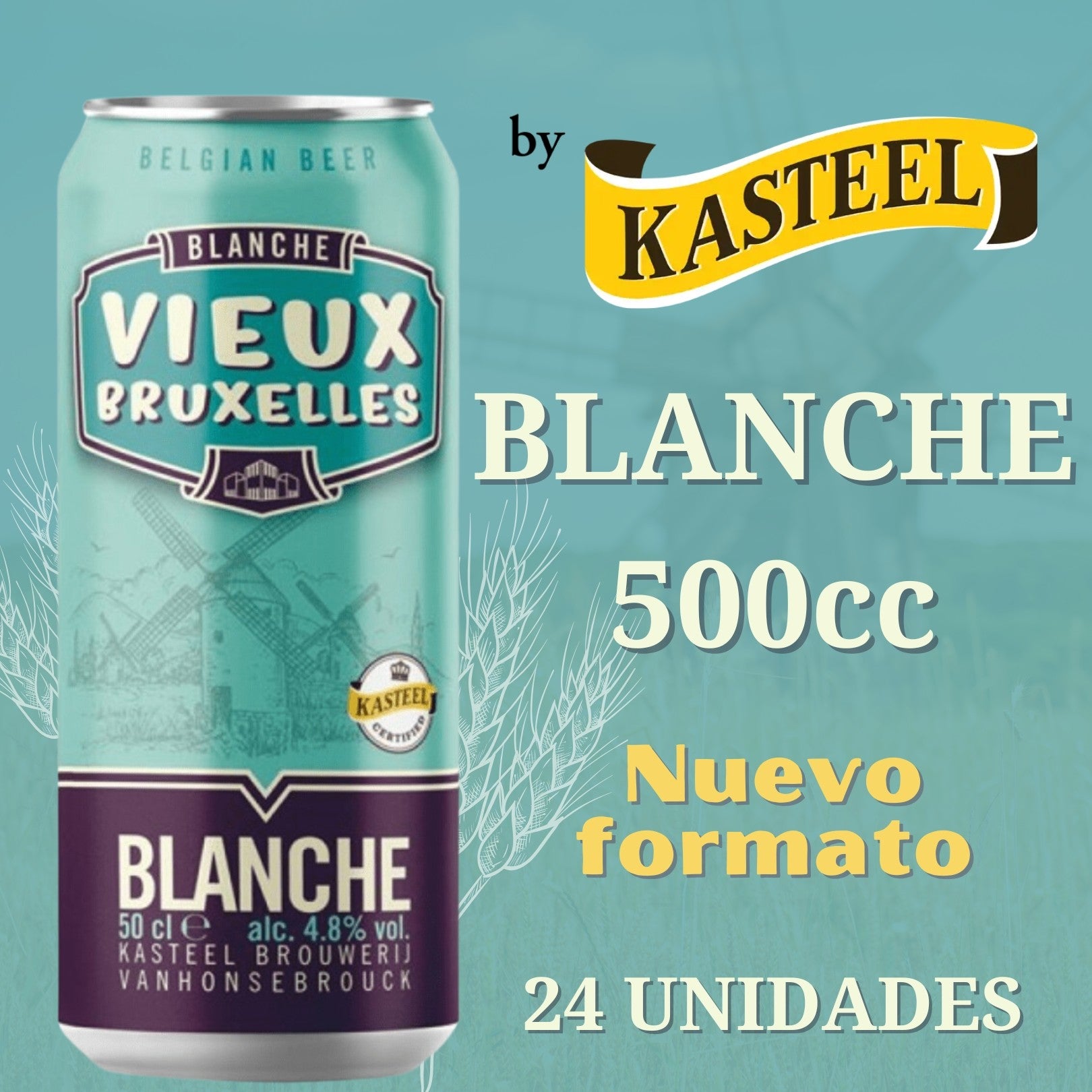 Kasteel Blanche Vieux Bruxelles 500 cc -  Caja 24 Cervezas