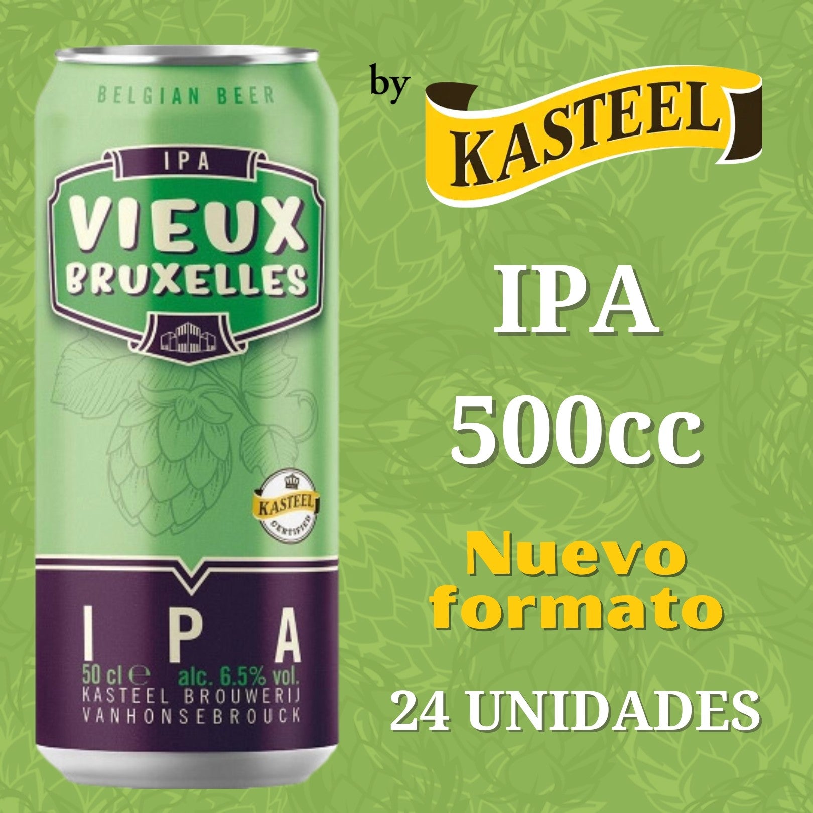 Kasteel IPA Vieux Bruxelles 500 cc - Caja 24 Cervezas